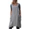 VLZUFE Cotton Linen Apron for women Cross Back Apron Pinafore Dress for Baking Cooking Gardening Work