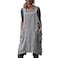 VLZUFE Cotton Linen Apron for women Cross Back Apron Pinafore Dress for Baking Cooking Gardening Work