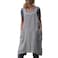 VLZUFE Cotton Linen Apron for women Cross Back Apron Pinafore Dress for Baking Cooking Gardening Work