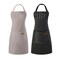 Tosewever 2 Pieces Kitchen Cooking Aprons Cotton Polyester Blend Adjustable Bib Aprons with 2 Pockets for Women Men Chef Chef BlackBrown Stripes 2