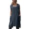 VLZUFE Cotton Linen Apron for women Cross Back Apron Pinafore Dress for Baking Cooking Gardening Work