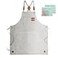 ZOMAO White Chef Aprons for Men Women with Large PocketsCotton Canvas Cross Back ApronKitchen Cooking Baking Bib Heavy Duty Adjustable Work Apron