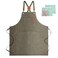 ZOMAO Cotton Canvas Cross Back Apron for Men and WomenChef Apron With Adjustable Strap and Large PocketsKitchen Cooking Baking Bib Heavy Duty Work Apron