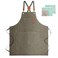 ZOMAO Cotton Canvas Cross Back Apron for Men and WomenChef Apron With Adjustable Strap and Large PocketsKitchen Cooking Baking Bib Heavy Duty Work Apron