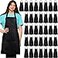 JaGely 36 Pcs Plain Bib Aprons with 2 Pockets Unisex Women Men Apron Washable for Kitchen Cooking Painting Crafting BBQBlack