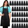 JaGely 36 Pcs Plain Bib Aprons with 2 Pockets Unisex Women Men Apron Washable for Kitchen Cooking Painting Crafting BBQBlack