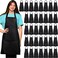 JaGely 36 Pcs Plain Bib Aprons with 2 Pockets Unisex Women Men Apron Washable for Kitchen Cooking Painting Crafting BBQBlack