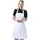 TOSHE Kitchen Apron Waterdrop Resistant Cotton Apron with adjustable Aprons for Women with Pockets 10 Color option Cooking White ApronWhite