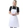 TOSHE Kitchen Apron Waterdrop Resistant Cotton Apron with adjustable Aprons for Women with Pockets 10 Color option Cooking White ApronWhite