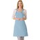 TOSHE Kitchen Apron Waterdrop Resistant Cotton Apron with adjustable Aprons for Women with Pockets 10 Color option Cooking Apron Light Blue Light Blue