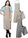 Breathffy 2 Pcs Pottery Apron Split Leg Adjustable Ceramics Apron with 3 Pocket Pottery Smock for Women Men Ceramic Wheel DIYKhaki Gray