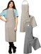 Breathffy 2 Pcs Pottery Apron Split Leg Adjustable Ceramics Apron with 3 Pocket Pottery Smock for Women Men Ceramic Wheel DIYKhaki Gray