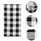 LGHSPOM Buffalo Plaid Napkins Farmhouse Decor Dinner Napkins Black and White