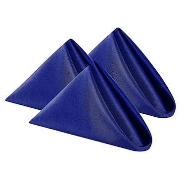 Cupuamon Cloth Napkins 20x20 inch Washable Polyester Dinner Napkins Soft Table Napkins for Wedding Party Dining BanquetRoyal Blue100PCS