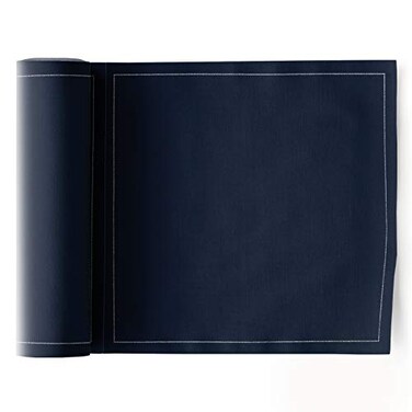 MY DRAP Cotton Luncheon Napkins Washable and Reusable 25 Napkins Petrol Blue