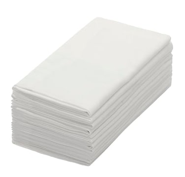 COTTON CRAFT White Dinner Napkins Set of 12 Classic Pure Cotton Soft Cloth Napkins Durable Washable Everyday Lunch Brunch Table Restaurant Wedding Party Gift Reusable Napkin 17 x 17 inches