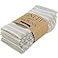 INFEI Broad Striped Cotton Blended Dinner Cloth Napkins Set of 12 40 x 30 cm for Events Home Use Grey