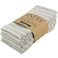 INFEI Broad Striped Cotton Blended Dinner Cloth Napkins Set of 12 40 x 30 cm for Events Home Use Grey