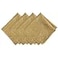 Elrene Home Fashions Poinsettia Elegance Jacquard ChristmasHoliday Cloth Dinner Napkins Set of 4 17x17 Gold