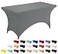 Utopia Kitchen Spandex Tablecloth 1 Pack 6FT Grey Tight Fitted Washable and Wrinkle Resistant Stretch Rectangular Patio Table Cover for Event Wedding Banquet Parties 72Lx30Wx30H Inch