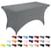 Utopia Kitchen Spandex Tablecloth 1 Pack 6FT Grey Tight Fitted Washable and Wrinkle Resistant Stretch Rectangular Patio Table Cover for Event Wedding Banquet Parties 72Lx30Wx30H Inch