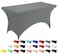 Utopia Kitchen Spandex Tablecloth 1 Pack 6FT Grey Tight Fitted Washable and Wrinkle Resistant Stretch Rectangular Patio Table Cover for Event Wedding Banquet Parties 72Lx30Wx30H Inch