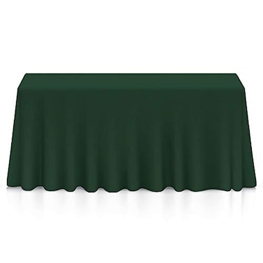 Lann's Linens Lanns Linens 90 x 132 Inch Rectangular Tablecloth Washable Polyester Fabric Table Cloth for Dining Tables Restaurants Weddings Hunter Green