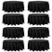 Fivenl 8 Pack Premium Round Tablecloth 108 Inch Round Table Covers Washable Polyester Fabric Round Table Clothes for Wedding Party Reception Banquet Buffet Restaurant Black 108 Inch