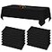 YMHPRIDE 12 Pack Black Tablecloths for Rectangle Tables Stain and Wrinkle Resistant Washable Polyester Tablecloth 60 x 102 Inch Table Cloth Rectangle Table 6 Foot Rectangle Table Cloth for Wedding Par