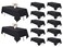 RestfulGlow 12 Pack Black Tablecloth 60 x 102 Inch Rectangular Table Cloth for 6 Foot Rectangle Tables Wrinkle Resistant Washable Polyester Fabric Table Covers for Wedding Party Banquet Buffet and Cam