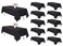 RestfulGlow 12 Pack Black Tablecloth 60 x 102 Inch Rectangular Table Cloth for 6 Foot Rectangle Tables Wrinkle Resistant Washable Polyester Fabric Table Covers for Wedding Party Banquet Buffet and Cam