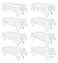 RestfulGlow 8 Pack White Tablecloth 60 x 126 Inch Rectangular Table Cloth for 8 Foot Rectangle Tables Wrinkle Resistant Washable Fabric Polyester Table Covers for Wedding Party Banquet Buffet