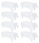 RestfulGlow 8 Pack White Tablecloth 60 x 126 Inch Rectangular Table Cloth for 8 Foot Rectangle Tables Wrinkle Resistant Washable Fabric Polyester Table Covers for Wedding Party Banquet Buffet