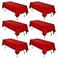 YMHPRIDE 6 Pack Tablecloth 60 x102 inch Polyester Table Cloth for 6 Foot Rectangle TablesStain and Wrinkle Resistant Washable Fabric Table Covers Polyester Red Tablecloths for WeddingPartyBanquet