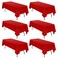 YMHPRIDE 6 Pack Tablecloth 60 x102 inch Polyester Table Cloth for 6 Foot Rectangle TablesStain and Wrinkle Resistant Washable Fabric Table Covers Polyester Red Tablecloths for WeddingPartyBanquet