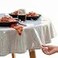 XFasten Round Plastic Table Cloth Cover 90 Inches 03mm Thick Waterproof Clear Plastic Tablecloth Protector NonYellowing Plastic Table Cloths for Round Tables and Dining Room