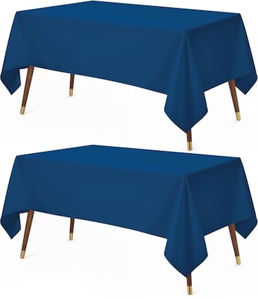 Utopia Kitchen Rectangle Table Cloth 2 Pack60x102 Inches Royal Blue Tablecloth Machine Washable Polyester Table Cover for Dining Buffet Parties Picnics Events Weddings and Restaurants