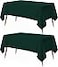 Utopia Kitchen Rectangle Table Cloth 2 Pack60x84 Inches Hunter Green Tablecloth Machine Washable Polyester Table Cover for Dining Buffet Parties Picnics Events Weddings and Restaurants