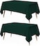 Utopia Kitchen Rectangle Table Cloth 2 Pack60x84 Inches Hunter Green Tablecloth Machine Washable Polyester Table Cover for Dining Buffet Parties Picnics Events Weddings and Restaurants