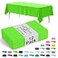 Exquisite 12Pack Premium Plastic Tablecloth 54in x 108in Rectangle Table Cover Lime Green