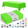 Exquisite 12Pack Premium Plastic Tablecloth 54in x 108in Rectangle Table Cover Lime Green