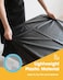 Niuara Black Plastic Table Cloth 4 Pack 54 108 Rectangle Disposable Tablecloths for 6FT Tables Table Cover for Party Holiday Gathering Use