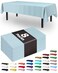 Pureegg Plastic Table Cloth Disposable 8 Pack 54 x 108 Inch Table Cloths Easter Party Picnic Wedding Decorative Tablecloths Rectangle Baby Blue Plastic Cover Leakproof Sturdy Light Blue