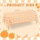 WNINK 4 Pack Orange and White Checkered Rectangular Plastic Tablecloths Orange Gingham Waterproof Disposable Table Covers 54 x 108 for Birthday Wedding Outdoor Picnic Camping Parties