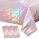 Pascliyna 3 Pack Iridescent Light Pink Tablecloth for Parties Pastel Pink Holographic Plastic Table Cover Disposable Laser Baby Pink Table Cloth for Birthday Wedding Baby Shower Party Decorations 54x1