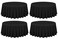 Showgeous 4 Pack Black Round Tablecloth 90 Inch Washable Polyester Tablecloths for Round Tables Stain Resistant and Wrinkle Table Cloth Decorative Fabric Table Cover for Dining Wedding Party Banquet B