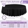 Showgeous 4 Pack Black Round Tablecloth 90 Inch Washable Polyester Tablecloths for Round Tables Stain Resistant and Wrinkle Table Cloth Decorative Fabric Table Cover for Dining Wedding Party Banquet B