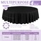Showgeous 4 Pack Black Round Tablecloth 90 Inch Washable Polyester Tablecloths for Round Tables Stain Resistant and Wrinkle Table Cloth Decorative Fabric Table Cover for Dining Wedding Party Banquet B
