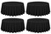 Showgeous 4 Pack Black Round Tablecloth 90 Inch Washable Polyester Tablecloths for Round Tables Stain Resistant and Wrinkle Table Cloth Decorative Fabric Table Cover for Dining Wedding Party Banquet B