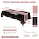 MASHAN 8Pack Disposable Plastic Tablecloths and Satin Table Runner Set Black and Rose Gold Dot Tablecloth Gold Satin Table Runner for Wedding Birthday Baby Shower Anniversary Christmas New Year Party